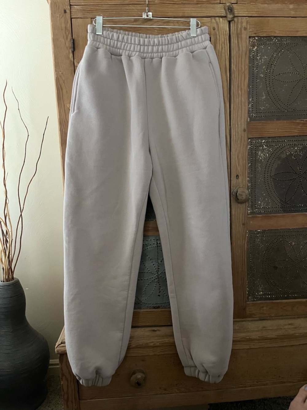 Women's Cozy Elastic-Waist Jogger Pants - Light Taupe